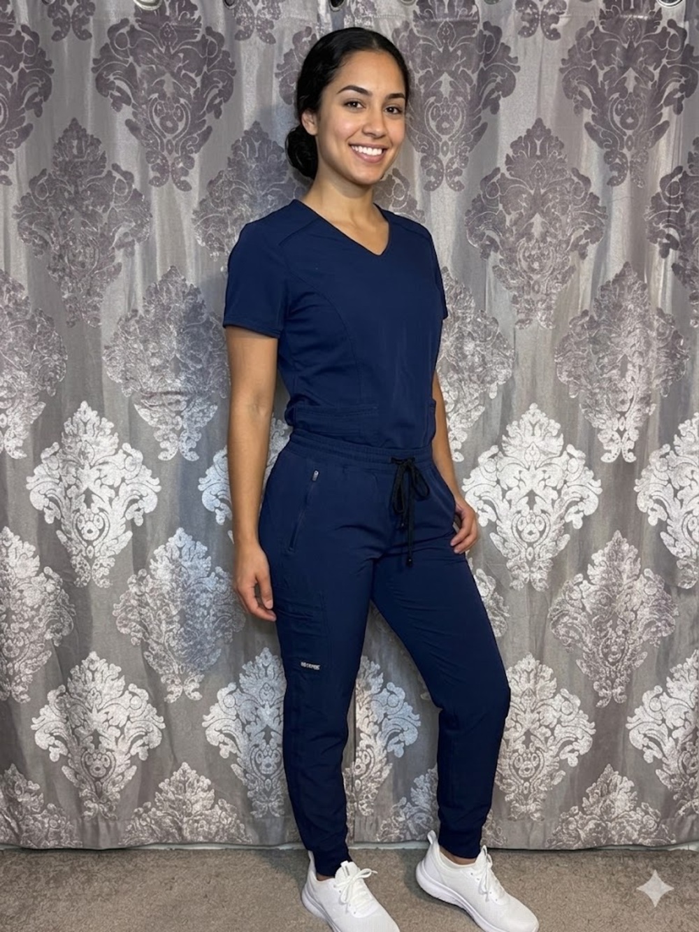 Barco Uniforms Grey's Anatomy Navy Medical Scrub Top